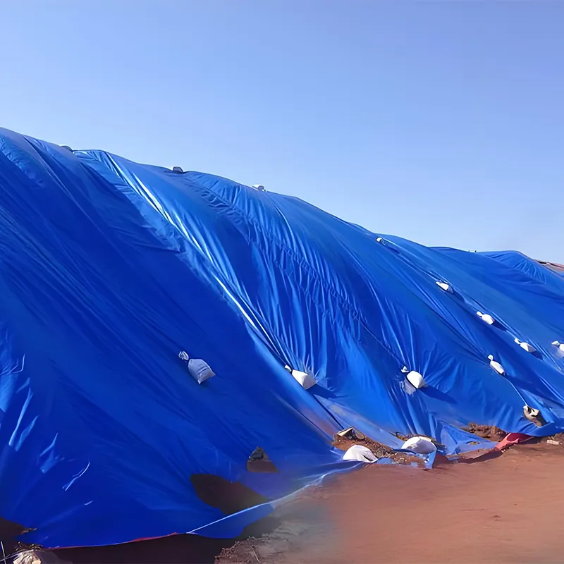 Тент из ПЭ для укрытия стальных материалов на рудниках (1)